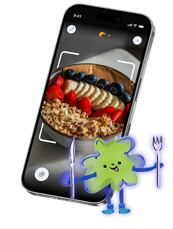 Lettuce scanning a breakfast bowl in the mobile app